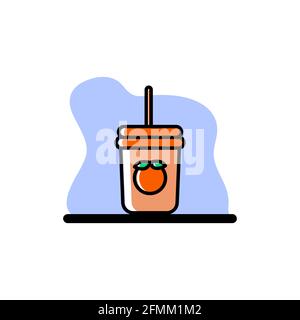 Orange Juice Drink Conceptual Vector Icon Design Illustration eps10 great for any purposes Stock Vector