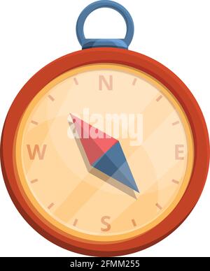 Safari compass navigation icon. Cartoon of Safari compass navigation vector icon for web design isolated on white background Stock Vector
