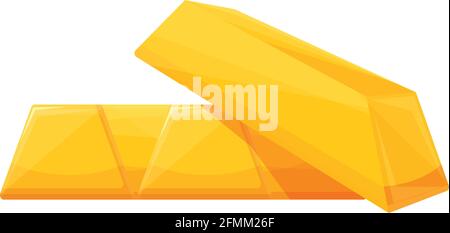 Money gold bar icon. Cartoon of Money gold bar vector icon for web design isolated on white background Stock Vector