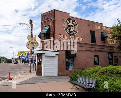 Memphis, TN / USA - September 3, 2020: Sun Studio in Memphis, TN, home of Sun Records and Elvis Presley's first record Stock Photo