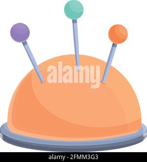 Needle pillow icon. Cartoon of Needle pillow vector icon for web design isolated on white background Stock Vector