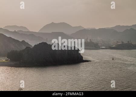 Muttrah port in Muscat, Oman Stock Photo