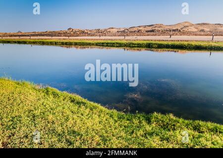 Archaeological site Al Baleed in Salalah, Oman Stock Photo