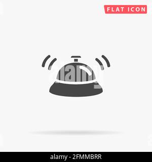 Hotel Call Bell flat vector icon. Hand drawn style design illustrations. Stock Vector