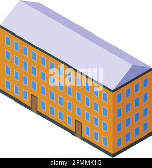 Campus apartment icon. Isometric of Campus apartment vector icon for web design isolated on white background Stock Vector