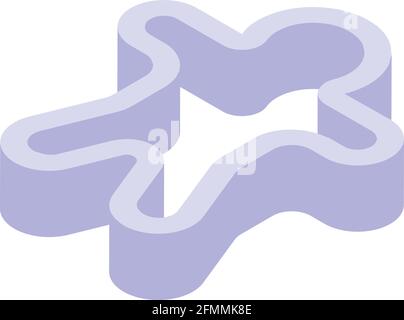 Cookie mold gingerbread icon. Isometric of Cookie mold gingerbread vector icon for web design isolated on white background Stock Vector