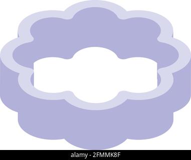 Cookie mold flower icon. Isometric of Cookie mold flower vector icon for web design isolated on white background Stock Vector