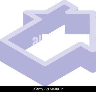 Cookie mold gingerbread house icon. Isometric of Cookie mold gingerbread house vector icon for web design isolated on white background Stock Vector
