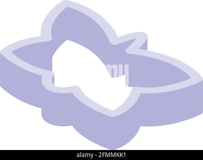 Cookie mold butterfly icon. Isometric of Cookie mold butterfly vector icon for web design isolated on white background Stock Vector