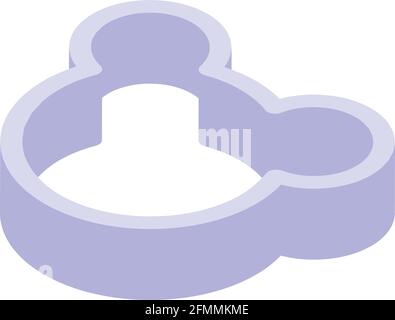 Cookie mold mouse icon. Isometric of Cookie mold mouse vector icon for web design isolated on white background Stock Vector