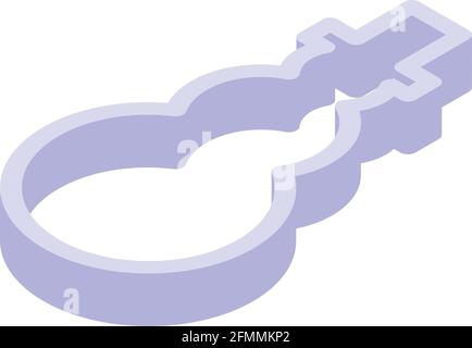 Cookie mold snowman icon. Isometric of Cookie mold snowman vector icon for web design isolated on white background Stock Vector