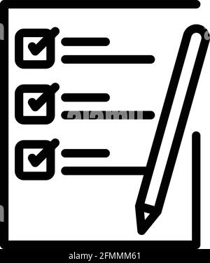Human resources to do list icon. Outline Human resources to do list vector icon for web design isolated on white background Stock Vector