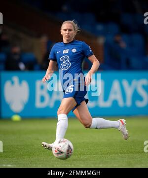 Kingston, UK. 09th May, 2021. Jonna Andersson of Chelsea Women during the FAWSL match between Chelsea Women and Reading Women at the Kingsmeadow Stadium, Kingston, England on 9 May 2021. Photo by Andy Rowland. Credit: PRiME Media Images/Alamy Live News Stock Photo