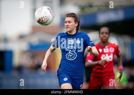 Kingston, UK. 09th May, 2021. Hannah Blundell of Chelsea Women during the FAWSL match between Chelsea Women and Reading Women at the Kingsmeadow Stadium, Kingston, England on 9 May 2021. Photo by Andy Rowland. Credit: PRiME Media Images/Alamy Live News Stock Photo