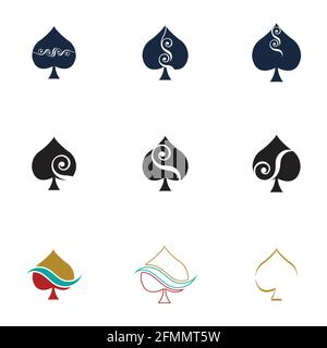 set of ace logo vector illustration design template Stock Vector