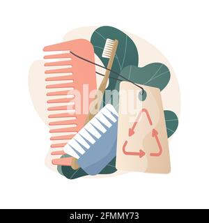 Waste-free wood products abstract concept vector illustration. Stock Vector