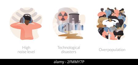 Human factors abstract concept vector illustrations. Stock Vector