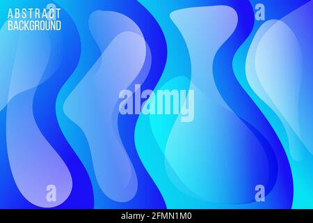 abstract blue fluid vector background illustration Stock Vector