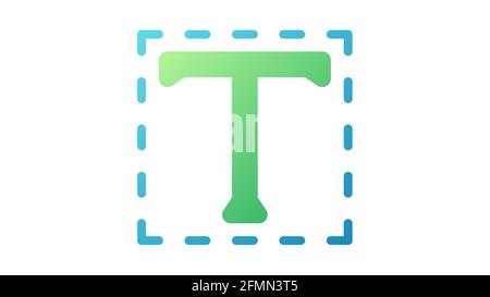typography text tool single isolated icon with outline style black and ...