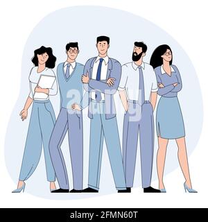 Thin line Our Team Stock Vector