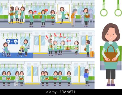 A set of middle-aged women in tunic about hobbies and lifestyle.type A.It's  vector art so easy to edit Stock Vector Image & Art - Alamy