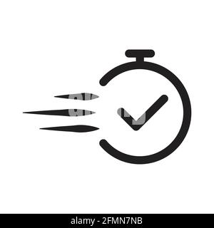 Fast time outline icon vector for graphic design, logo, web site, social media, mobile app, ui illustration Stock Vector