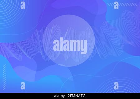 Abstract blue background with wavy lines effect Stock Vector