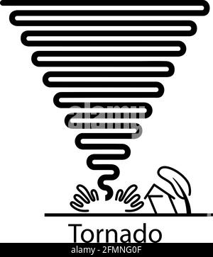 Vector illustration tornado icon. Natural phenomena icon Stock Vector