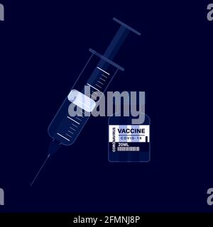 Corona virus vaccine covid 19 test vector design. Stock Vector