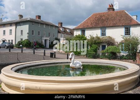 Mistley Essex, view of the Swan Fountain sited in the High Street of the historic village of Mistley, Essex, England, UK. Stock Photo