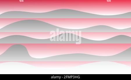 Beautiful Red Wavy layers decoration vector background Stock Vector