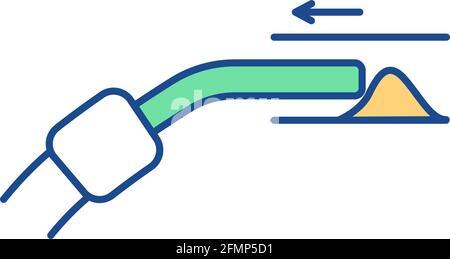Microsuction procedure RGB color icon Stock Vector