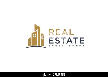 Construction Building Logo Architecture Simple Flat Geometric. Stock Vector