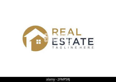 Construction Building Logo Architecture Simple Flat Geometric. Stock Vector