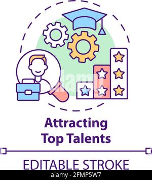 Attracting top talents concept icon Stock Vector