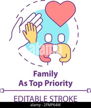 Family as top priority concept icon Stock Vector
