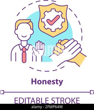 Honesty concept icon Stock Vector