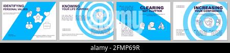 Identifying personal values brochure template Stock Vector