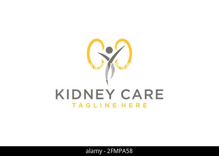 kidney logo urology logo design template. Stock Vector