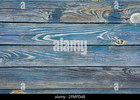 Vintage wood dark blue horizontal background for design with copy space. Stock Photo