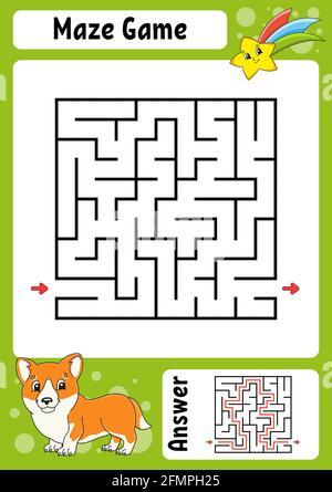 Dog Maze, Worksheet, Education.com