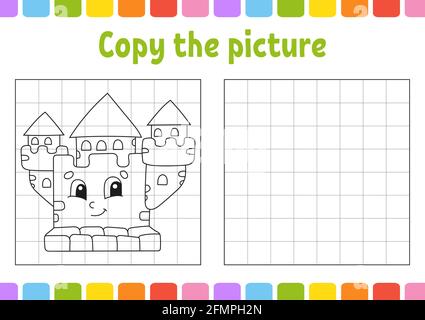 Royal Castle Coloring Page Isolated for Kids Stock Vector Image & Art