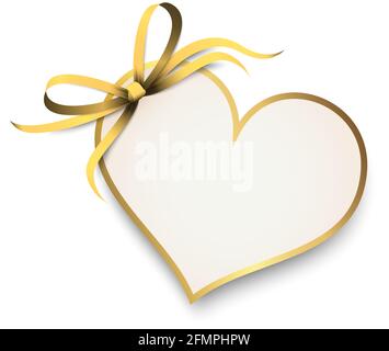 valentine ribbon bow with hearts string Stock Vector Image & Art - Alamy