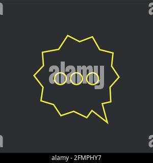 Neon chat icon collection flat design.Texting. Stock Vector