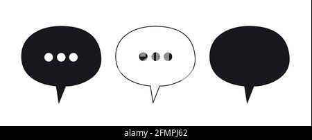 Vector chat icon collection flat design.Texting symbol. Vector. Stock Vector