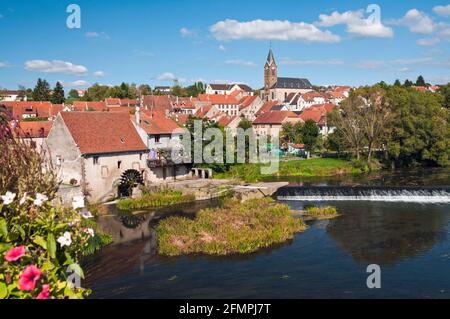 Sarreinsming in the Sarre valley, Moselle (57), Lorraine region, France Stock Photo