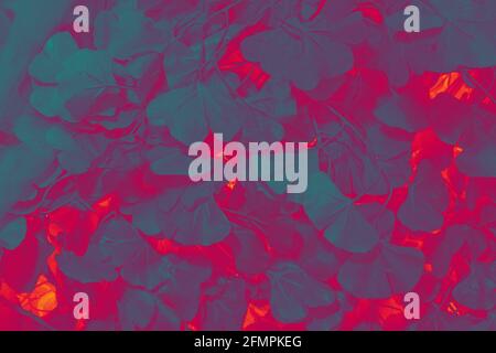 Red and blue abstract deciduous dark background. Stock Photo