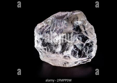 rough diamond, crystal in an allotropic form of carbon, uncut gemstone, concept of luxury or wealth Stock Photo