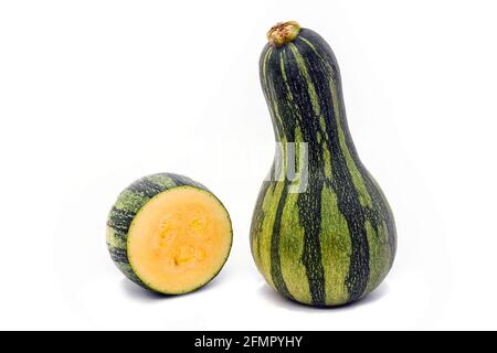 Fresh vegetable marrow. Isolated on white, typical vegetable of brazil Stock Photo