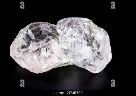 rough diamond, crystal in an allotropic form of carbon, uncut gemstone, concept of luxury or wealth Stock Photo